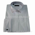 T/C 65/35 white wing collar tuxedo dress shirt